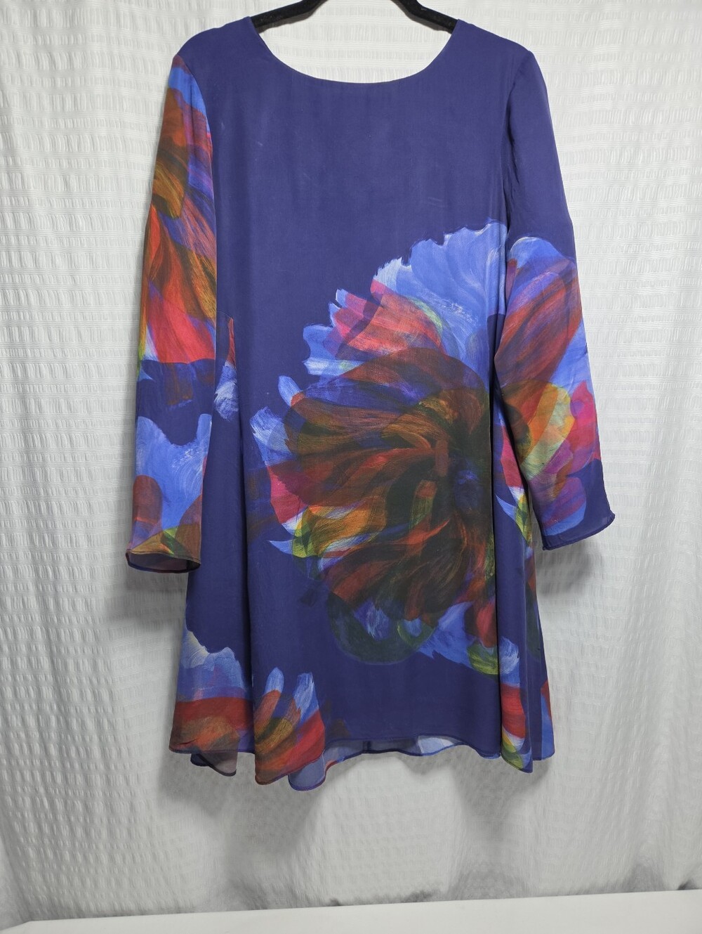 Anthrpologie Leifsdottir Fanned Floral Silk Swing Dress. Size L